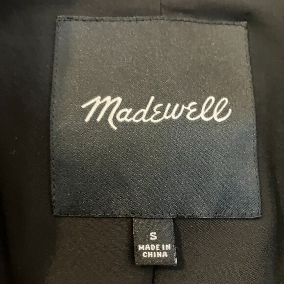 Madewell Womens Caldwell Plaid Double-Breasted Blazer Jacket Small Black FA EXC - Picture 7 of 12